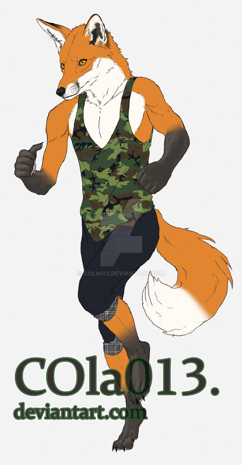 Anthro Fox By COla013 On DeviantArt