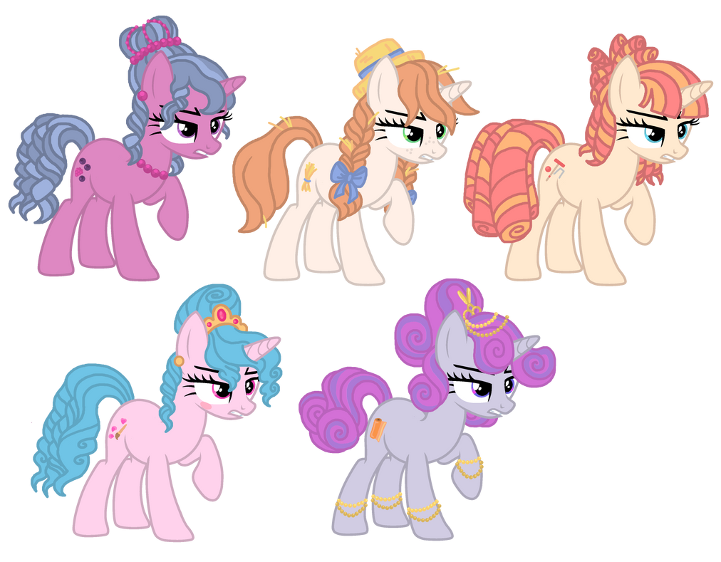 Vintage Rarity family OPEN 5/5 by HappyHippoAdopts on DeviantArt