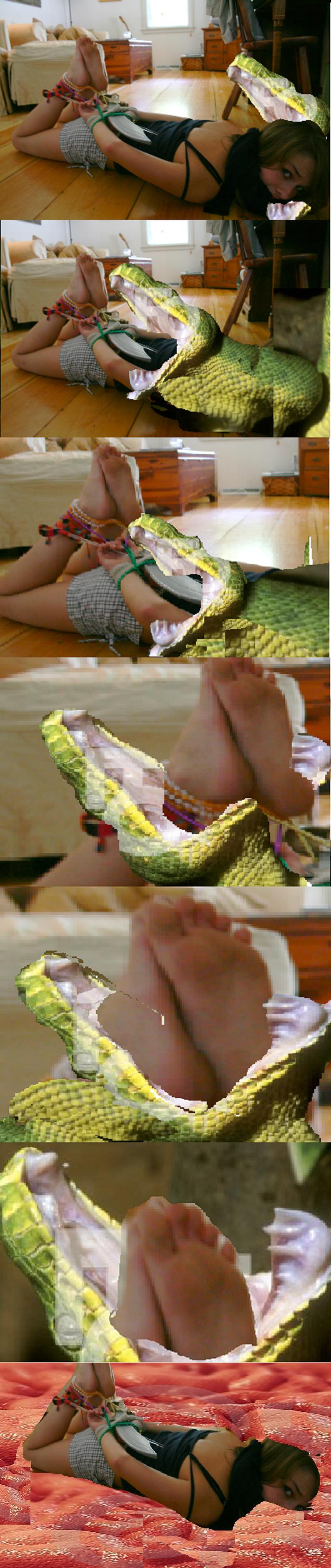 SNAKE EATS GIRL