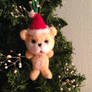 Needle felted Santa Bear! Christmas Ornament