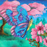 The Butterfly and the Cherry Blossoms
