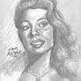 Rita Hayworth on Toned Gray