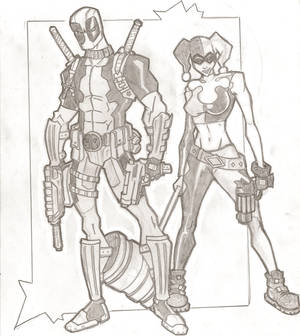 Deadpool and Harley Quinn