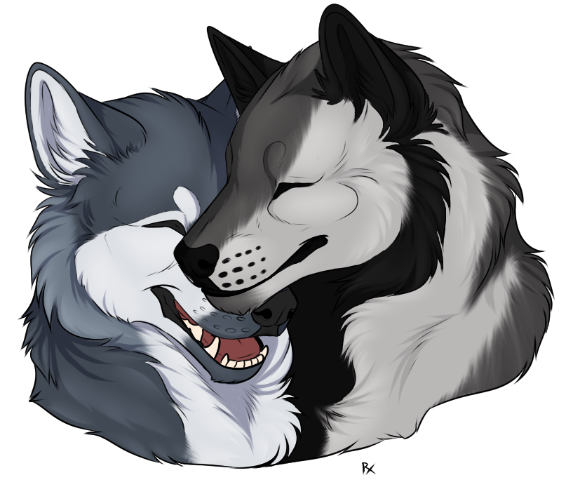 Wolf couple by BlueDemonK on DeviantArt