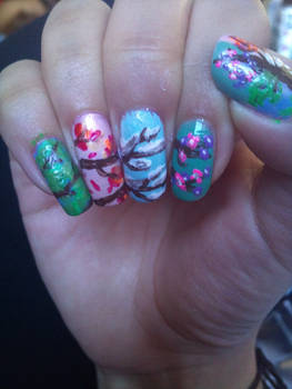 seasons nail art