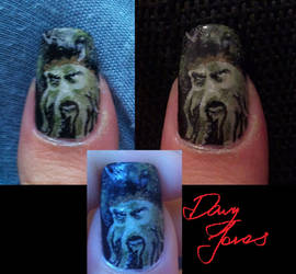 Pirates of the Caribbean Davy Jones nail art