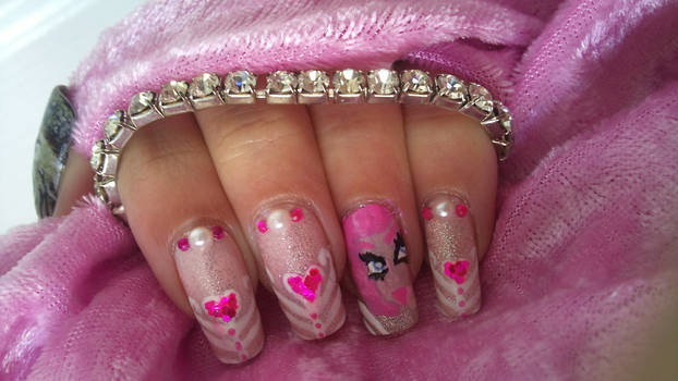 Monster high C.A Cupid nail art