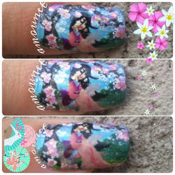 Disney Mulan nail art