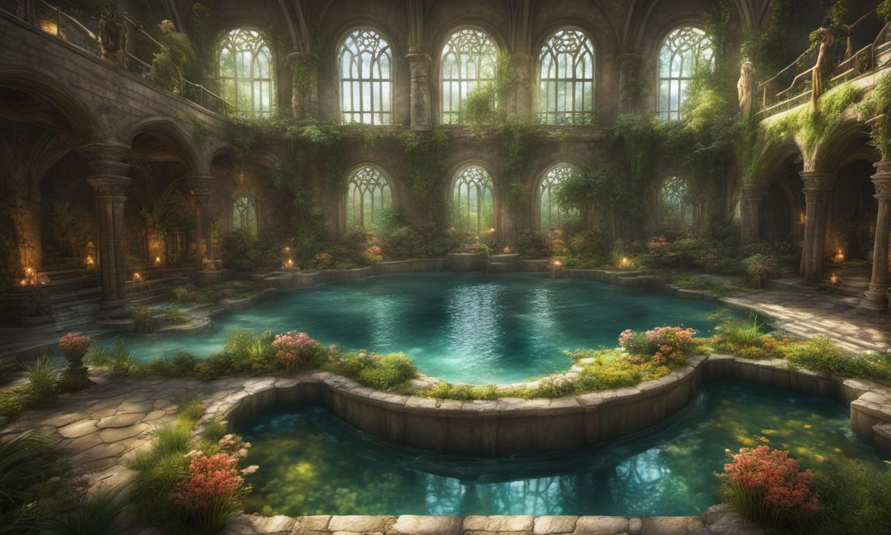 Lush indoor pool by albaethos on DeviantArt