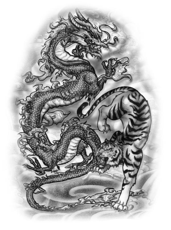 Мужчина змея и тигр. Тату дракон и тигр. Монада дракон тигр. Китайский дракон тату. Тигр и дракон тату эскизы.