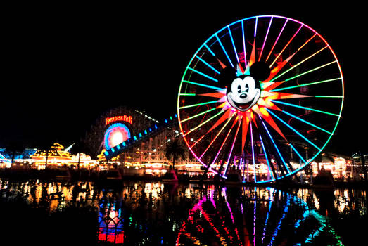 Paradise Pier at Night