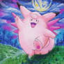 Clefable pokemon painting