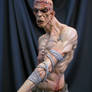 Frankenstein painted close up