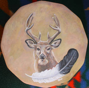 Deer Native Drum Painting