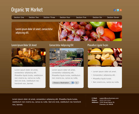 Organic Market Web Design