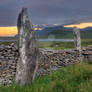 The twin stones at sunset