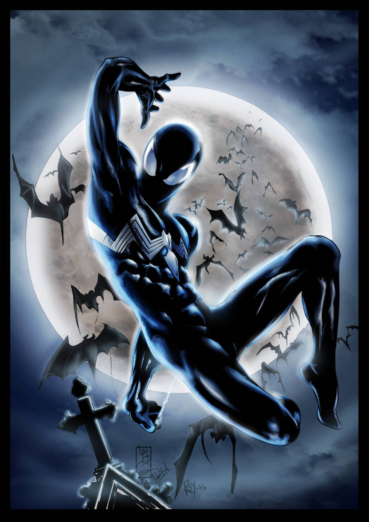 Symbiote Spiderman ReColored by royhobbitz on DeviantArt Symbiote Spiderman ReColored by royhobbitz on DeviantArt