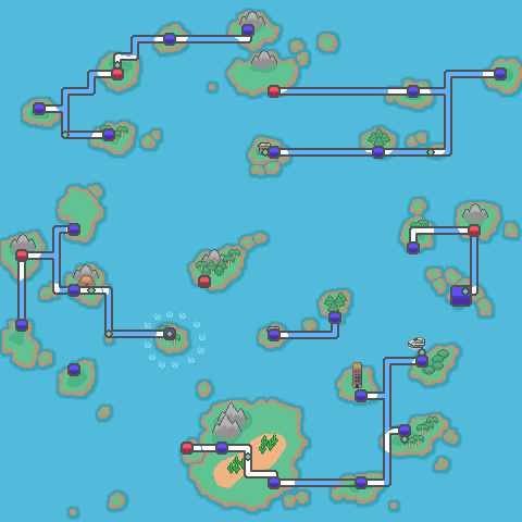 Orange Islands Region Map HGSS style