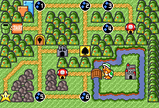 Super Mario Bros 3 World 1 Map 