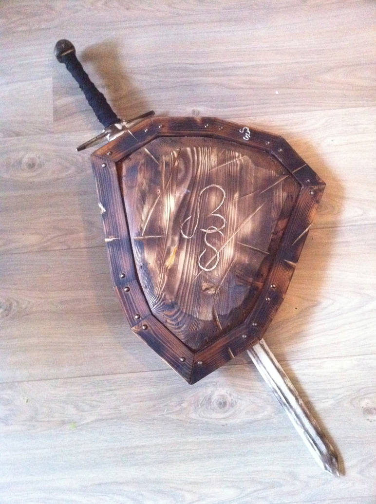 Shield Own battle damaged Ordon shield style by Macgeno on DeviantArt