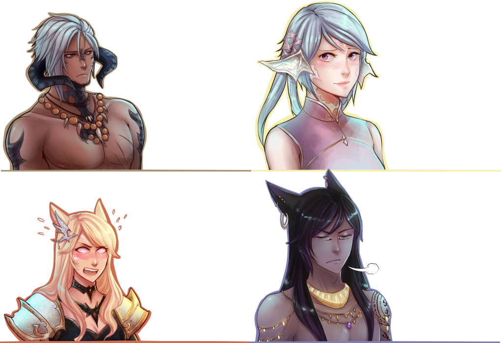 Visual Novel-RPG styled Expression Commission Set