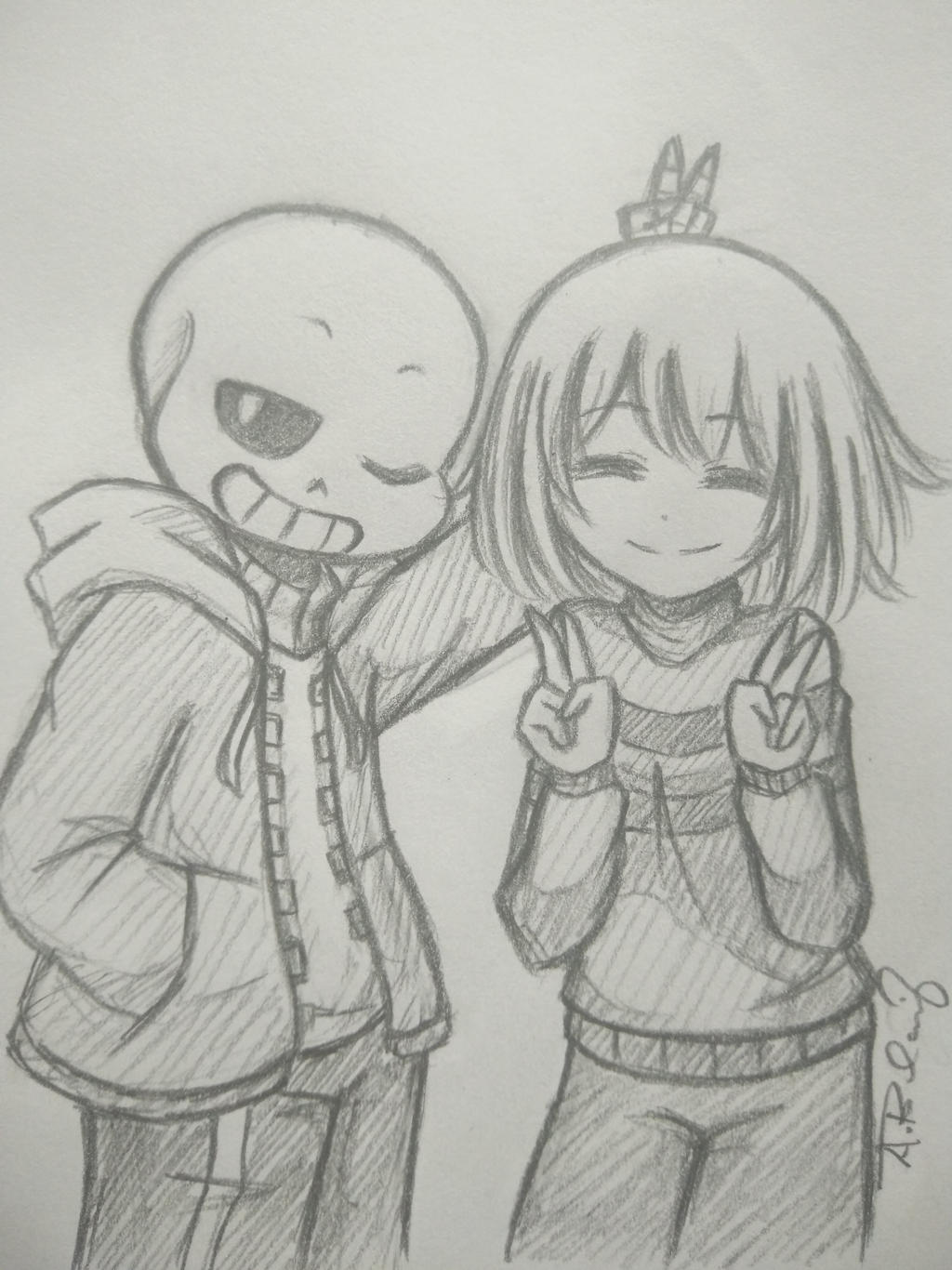 Undertale Sans X Frisk By Onlytrashartshere On Deviantart