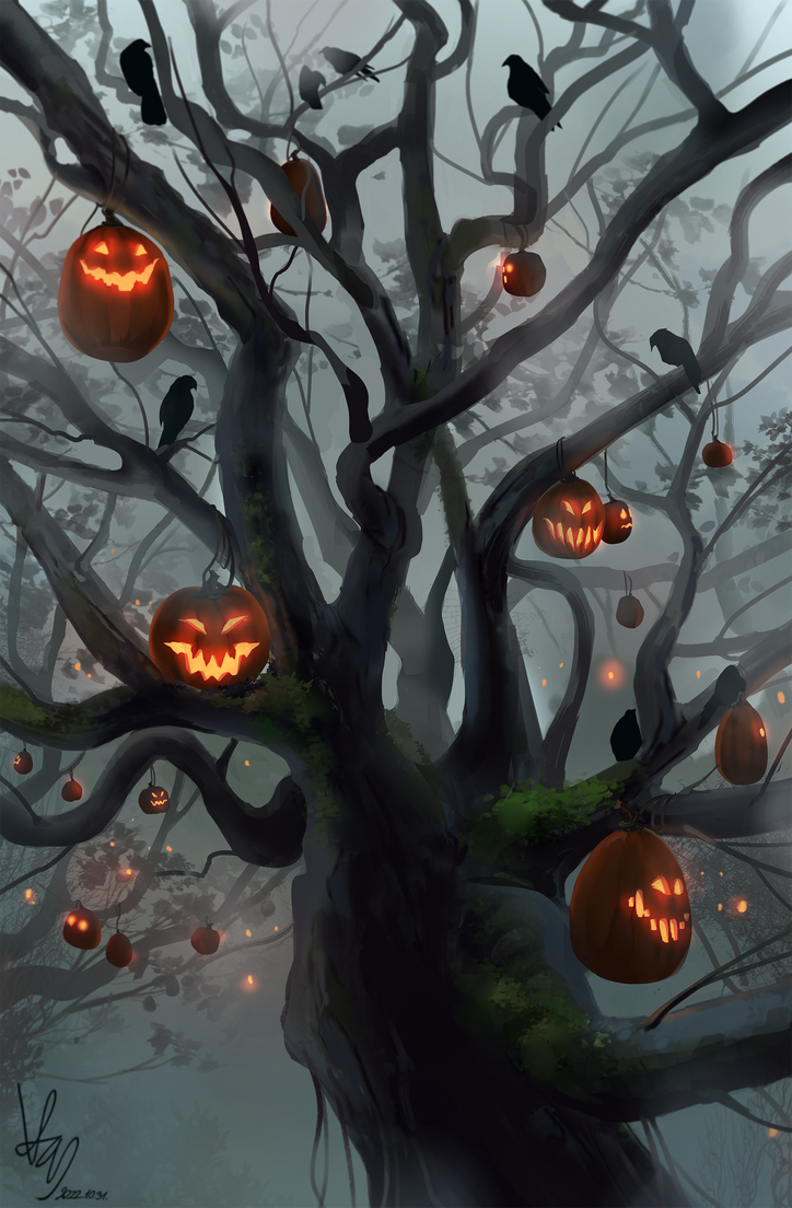 Rust Halloween Tree Roots Halloween tree by Snowcatx on DeviantArt