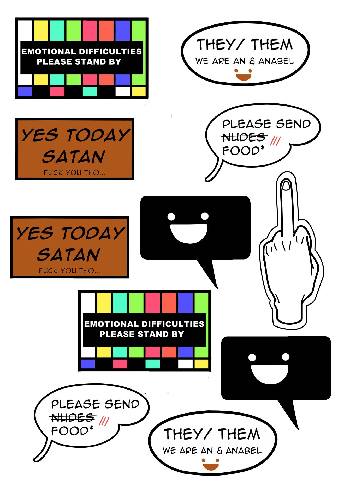 Pin Comment Sticker Pins and Stickers by MxAnthonyAnnabel on DeviantArt