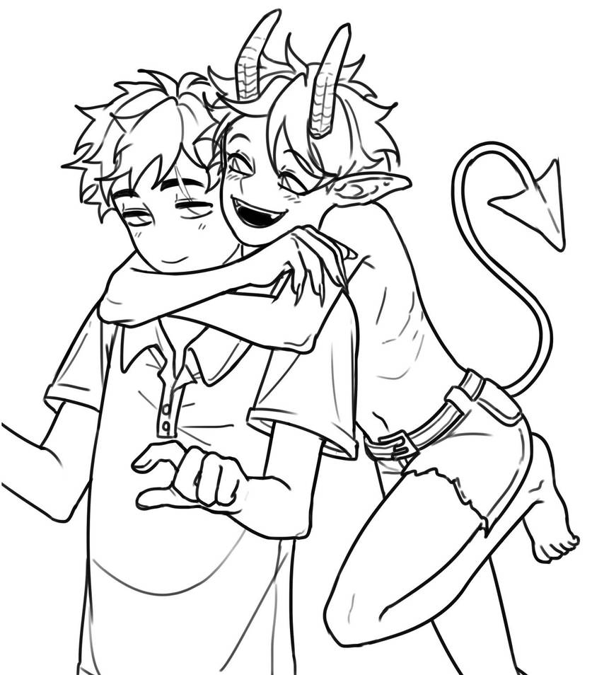 Hug Devil Devil Hug by MxAnthonyAnnabel on DeviantArt