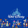 Walt Disney Logo With Some Disney Characters
