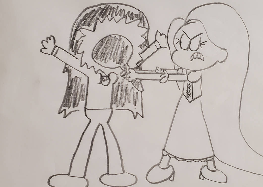 Rapunzel Hits Deborah with a Frying Pan by PatrickSiegler1999 on DeviantArt