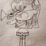 Jackie as an Elephant Playing a Trumpet