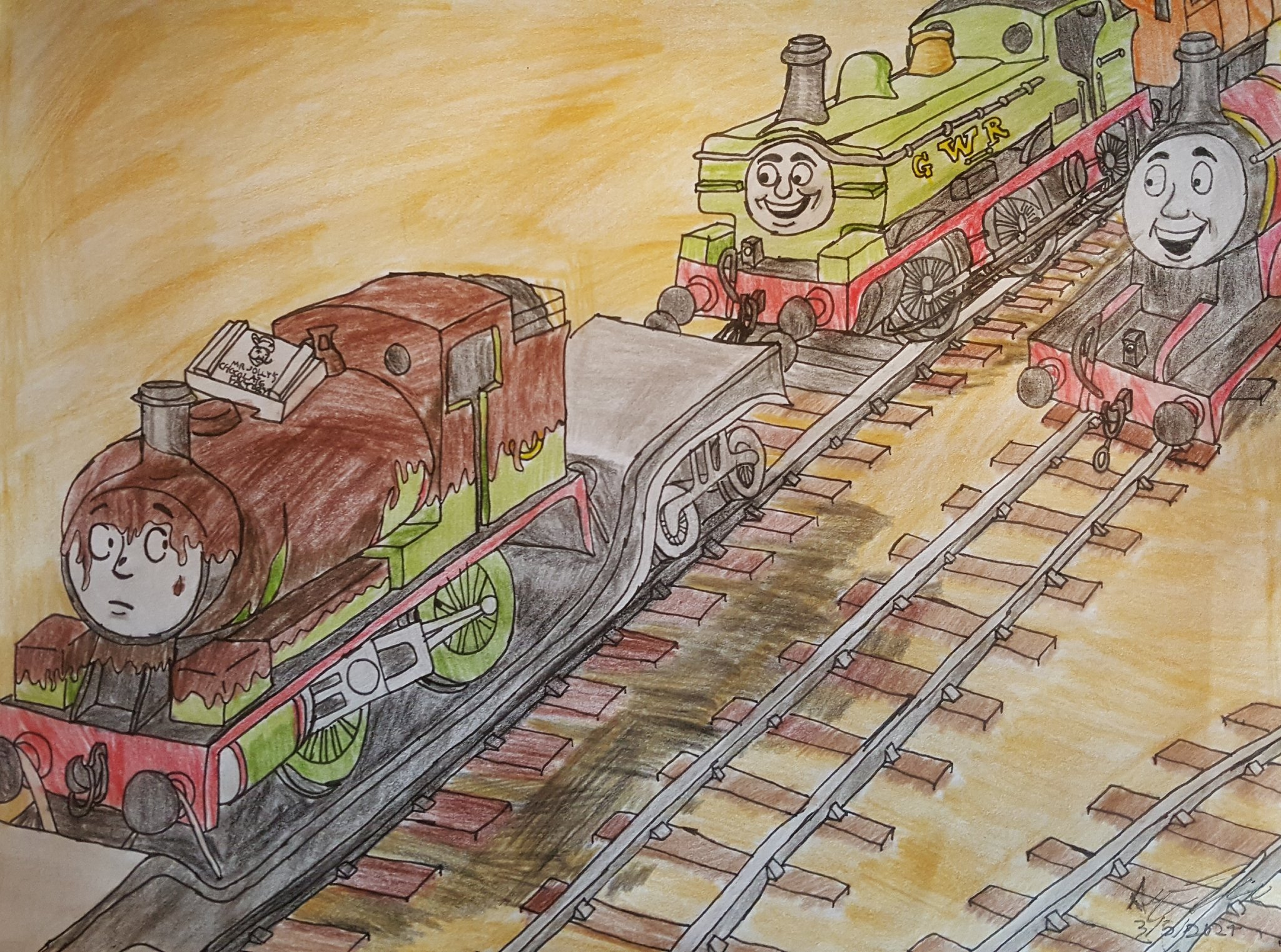 Percy's Chocolate Crunch - RWS AU by doctorwhooves253 on DeviantArt
