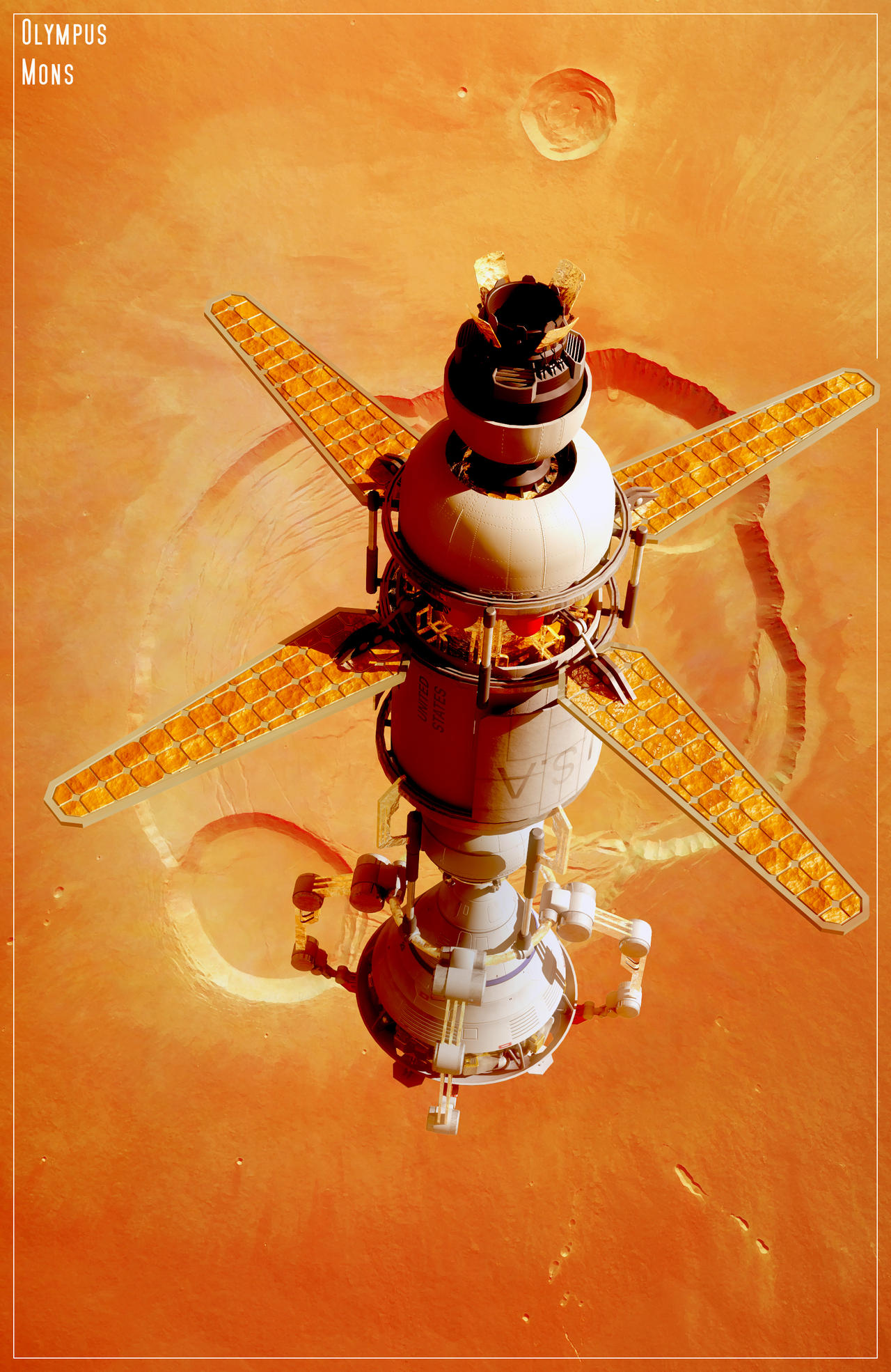Martian Lander at Olympus Mons by GrahamTG on DeviantArt