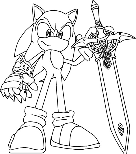 and the black knight sonic coloring pages