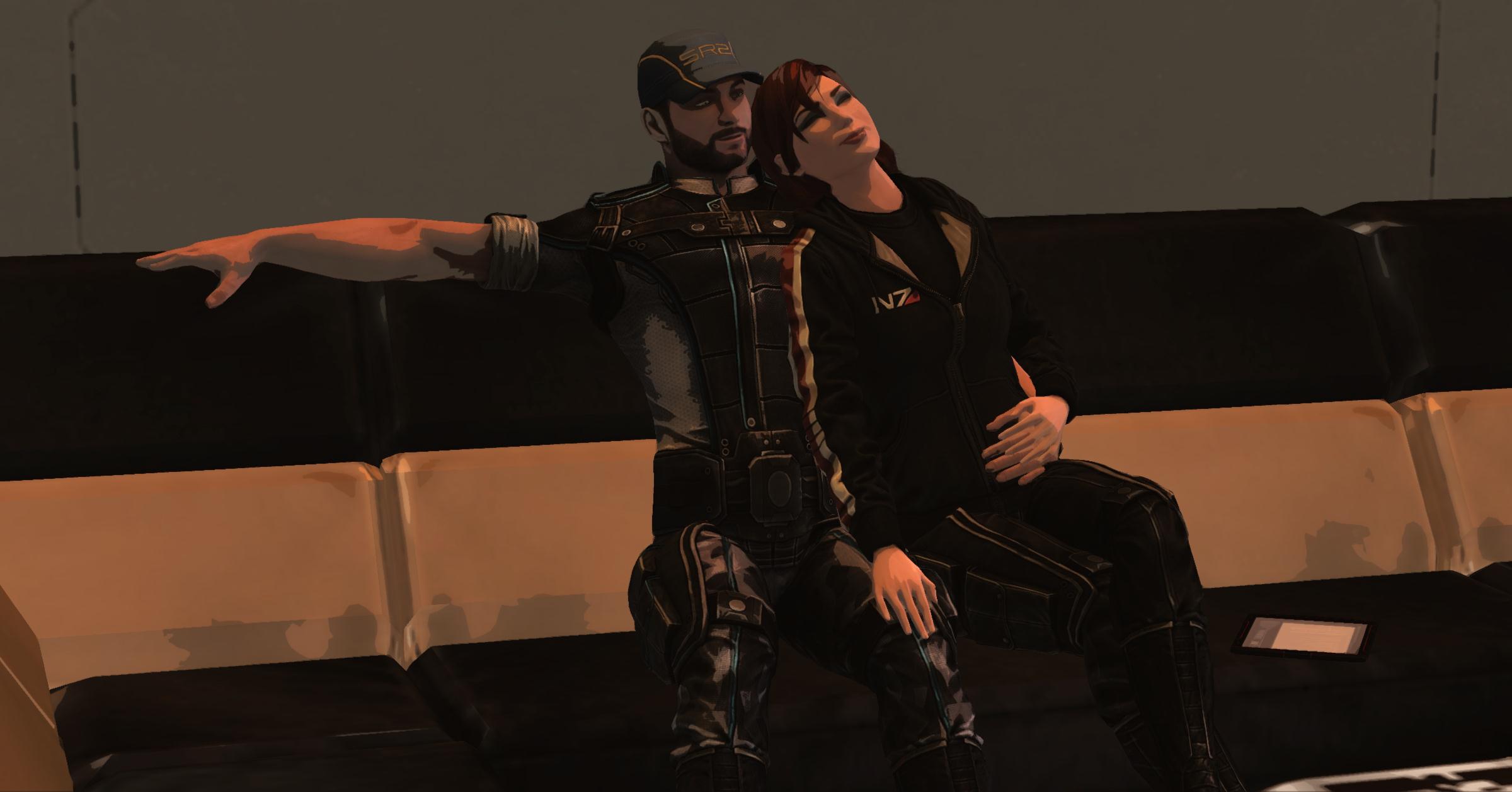 Mass Effect 3: Joker and Femshep Relaxing