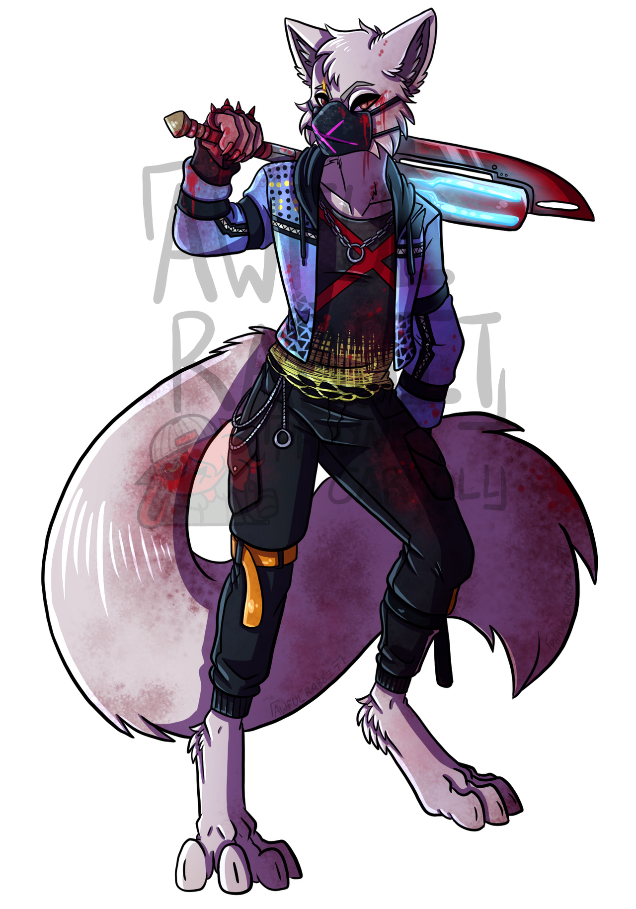 Neon Slasher by AwfulRabbit on DeviantArt