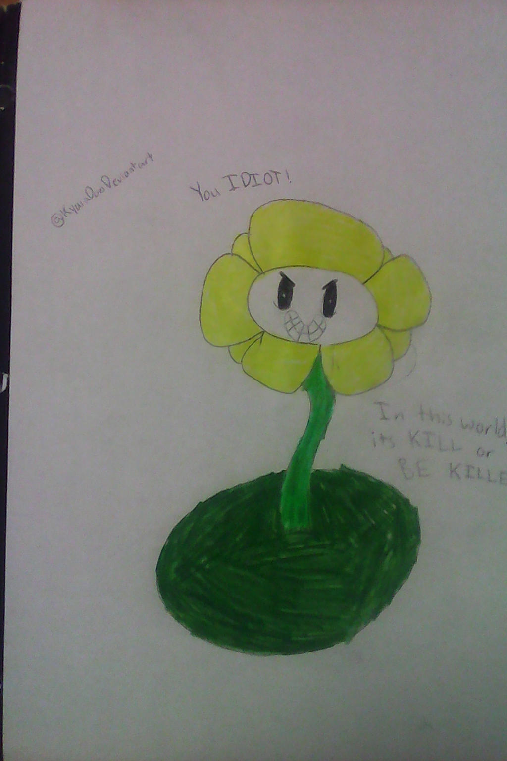 Flowey the Flower (Evil Version) by KyaraDoesDeviantArt on DeviantArt