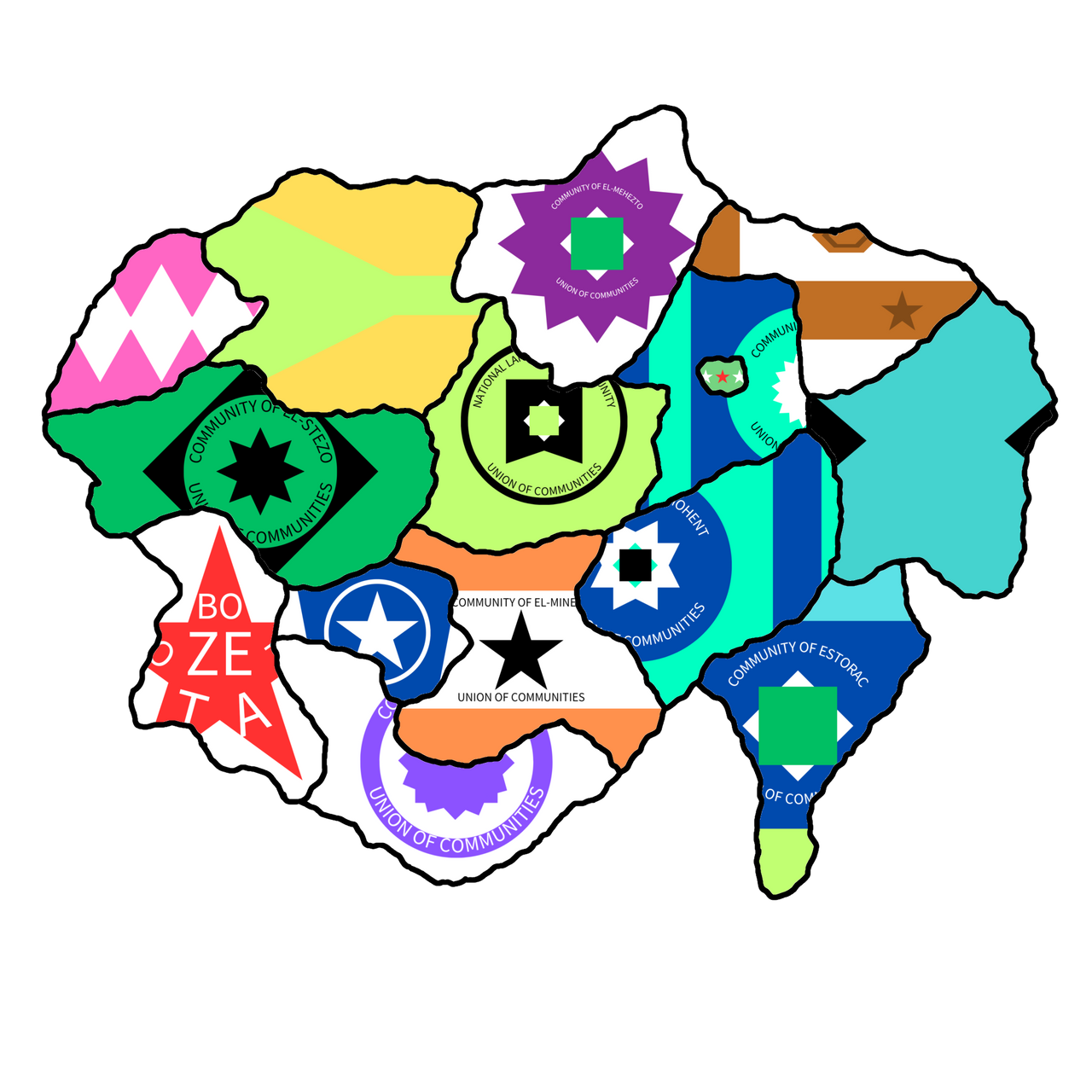 Flag maps of my fictional country's subdivisions by SamuelTheSpaceFan55 ...