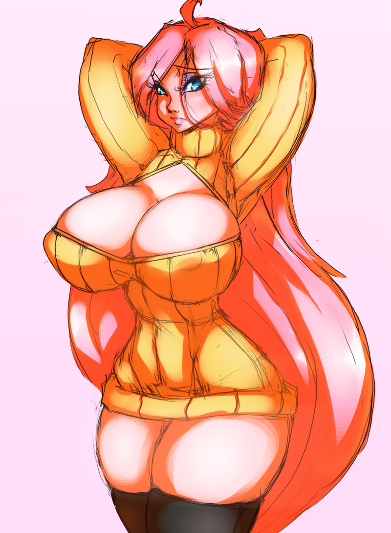 Fluttershy - redraw sketch -