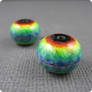 Rainbow Tie-Dye bead pair