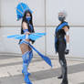 Kitana and Frost Cosplays