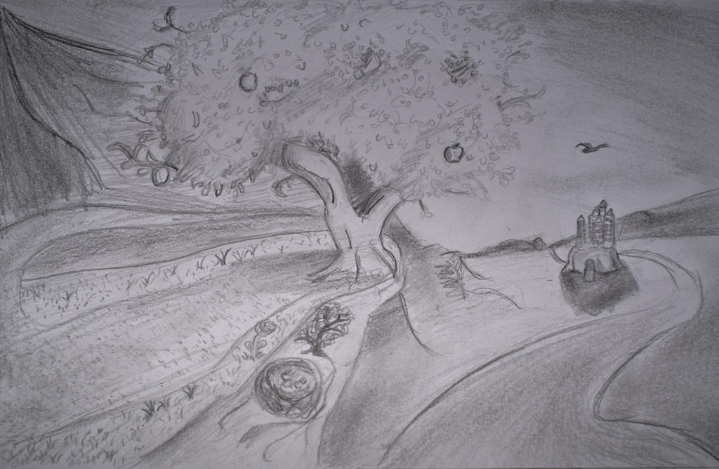 The Apple Tree Pencil Drawing By Danielhovdahl On Deviantart