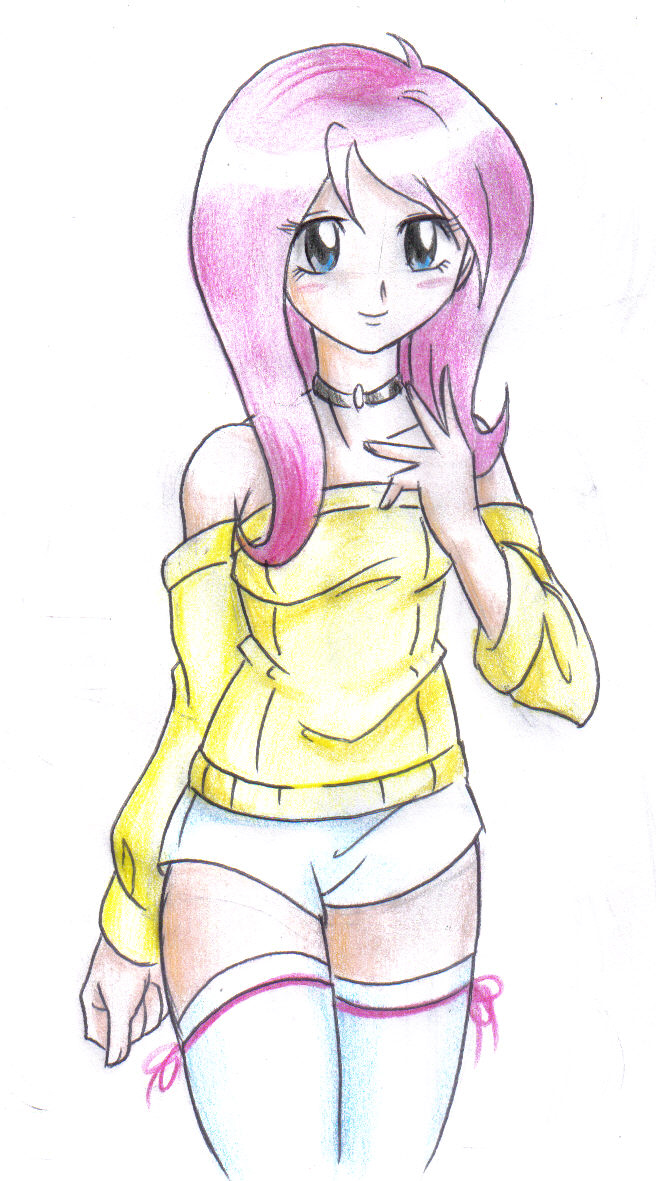 Fluttershy humanized