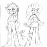 Applejack and Pinkie Pie designs