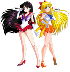 Super Sailor Mars and Super Sailor Venus by DANMAKUMAN