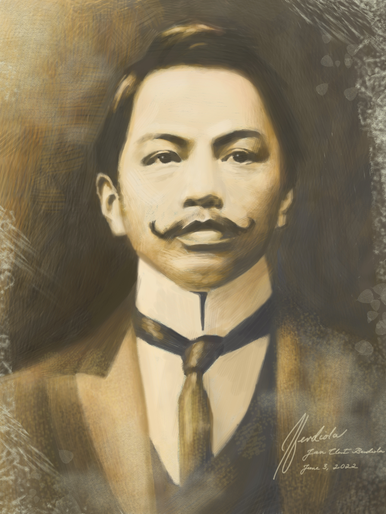 Portrait of Juan Luna by ClintPhilomArt on DeviantArt