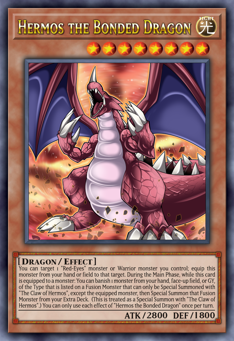 hermos yugioh card Yu Gi Oh DLCS-EN003 1st Ed Legendary Knight when this card is targeted for an attack Hermos the Bonded Dragon by