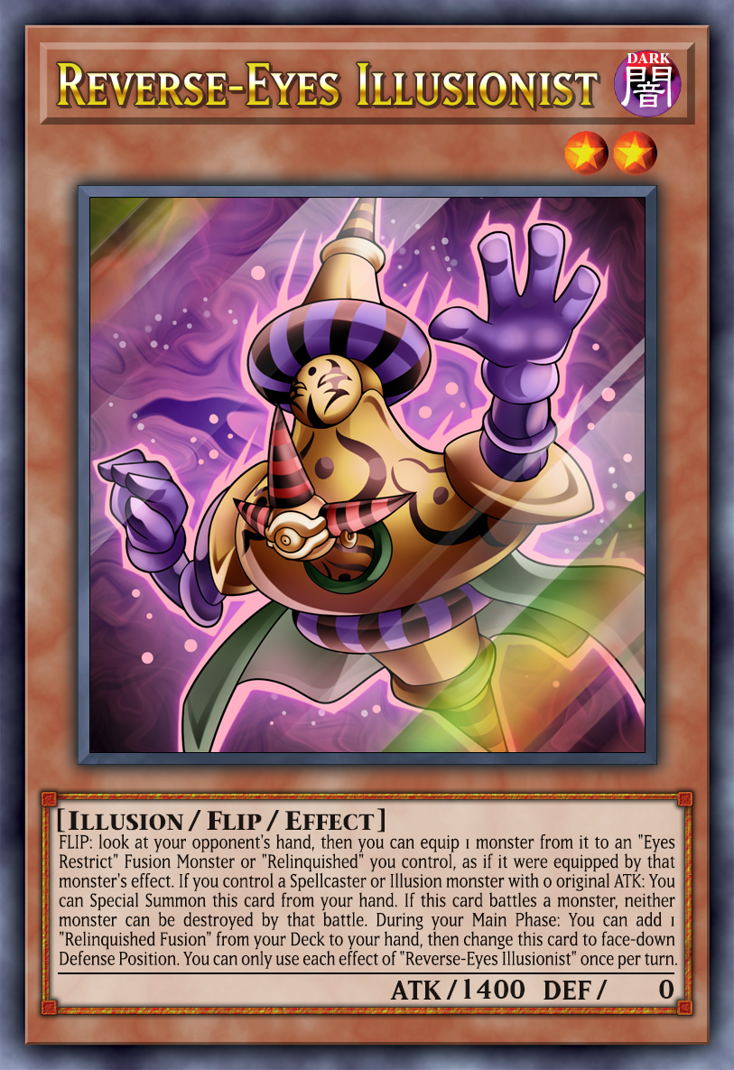 illusionist cards yugioh Eye of Illusion - MZMI-EN011 - Ultra Rare equip that target to an Eyes Restrict Fusion Monster or Relinquished you control Illusion - Yugipedia