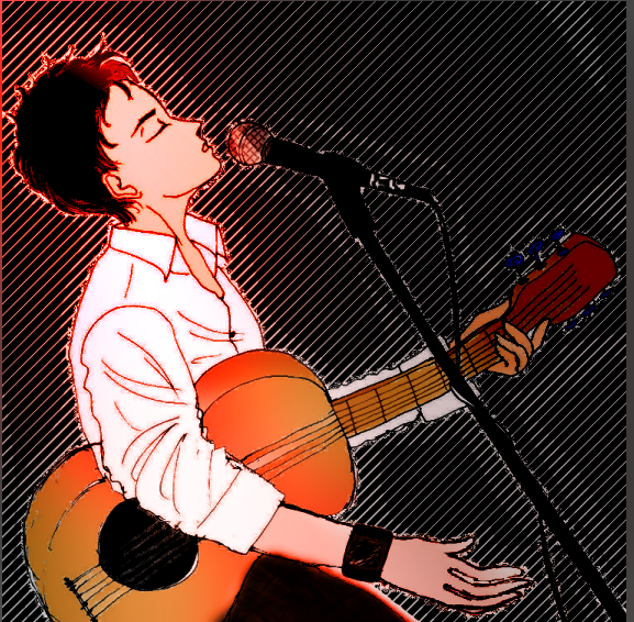 Lucas singing in Australia